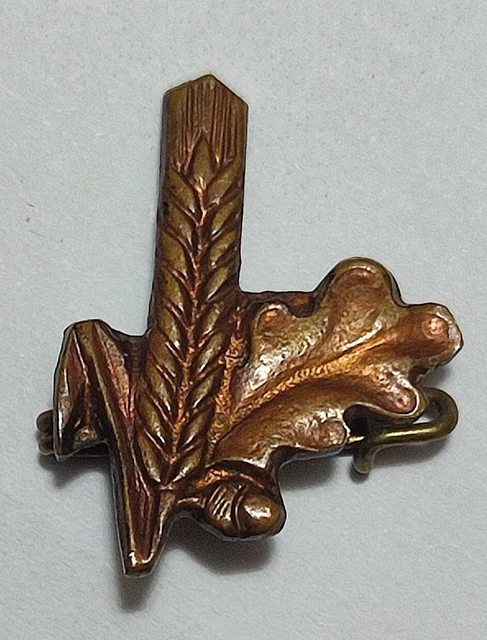 Broche Vintage P&M Paris - Motif épi De Blé Et Strass - Occasion Bon état