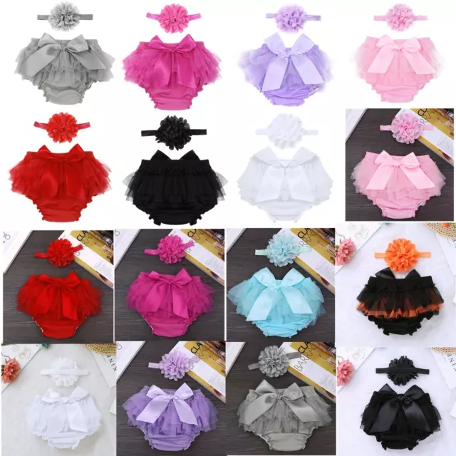 Baby Frilly Ruffle Bloomers Newborn Diaper Covers Birthday Photo Props Girl Boy