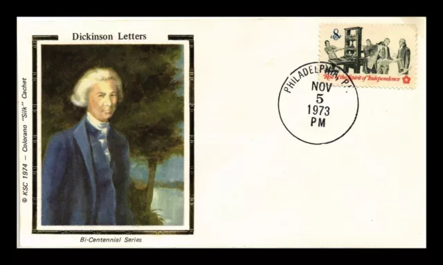 Us Cover Dickinson Letters Bicentennial Series Colorano Silk Cachet