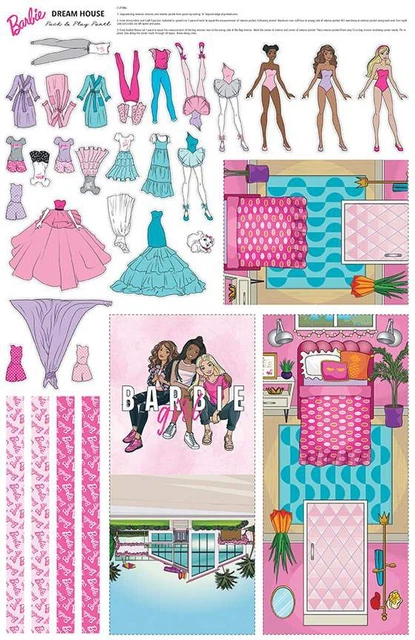 BARBIE GIRL DREAM House Pack and Play Felt Panel by Riley Blake