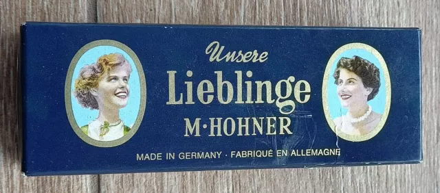 VINTAGE  Old GERMAN Vintage Unsere Lieblinge M Hohner Harmonica W/Original Box