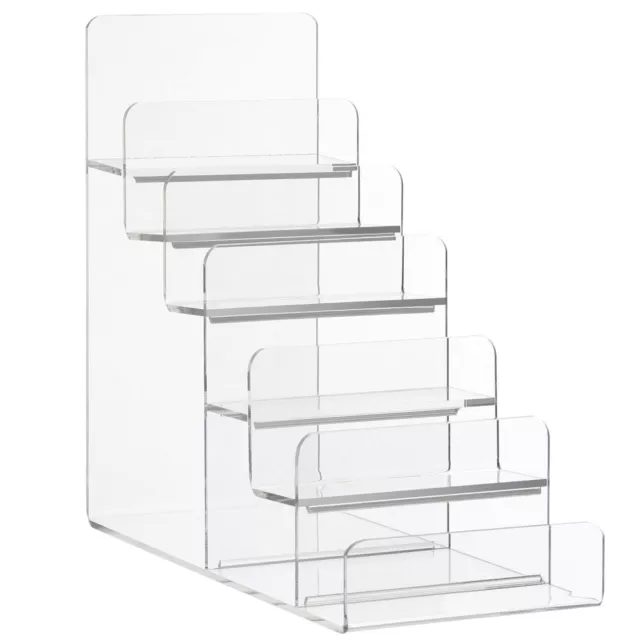 Trapezoid Display Stand Purse Shelf Organizer Ladder Monitor 2