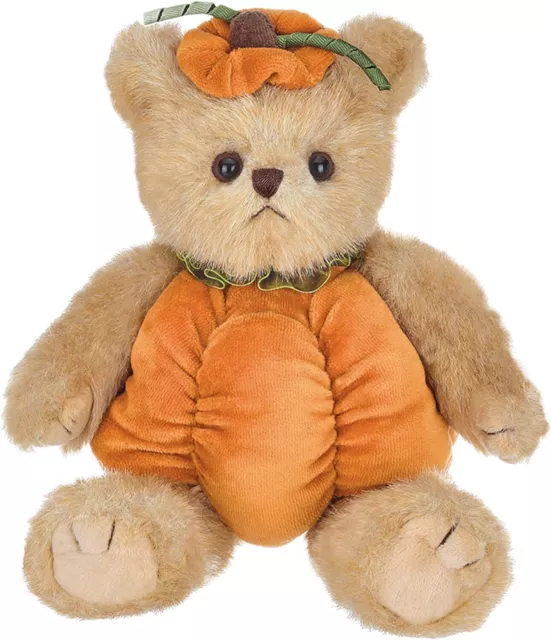 Bearington Pumpkin Plush, 10 Inch Halloween Stuffed Animal Teddy Bear