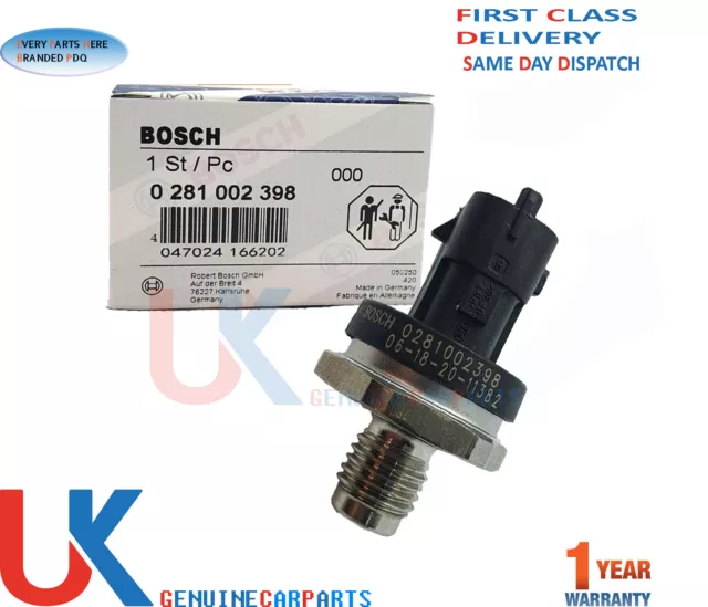 Fuel Rail Pressure Sensor FOR OPEL VAUXHALL Astra Combo Corsa Meriva 1.7 CDTi