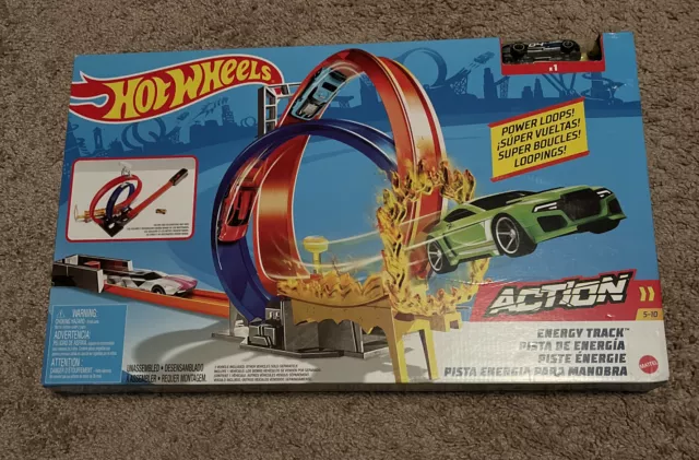 Hot wheels multi car power loops energy track outlet