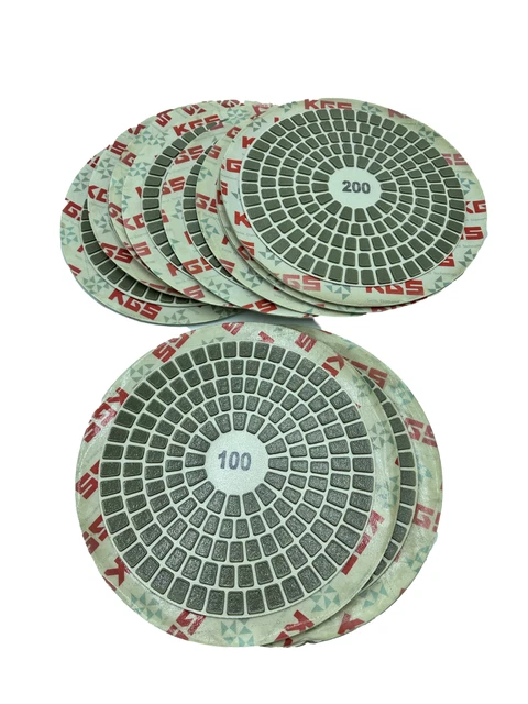 KGS Swiflex RD Flex 11" Disc 100 (QTY 2), 400 (QTY 9) Grit LOT of 11 Pads