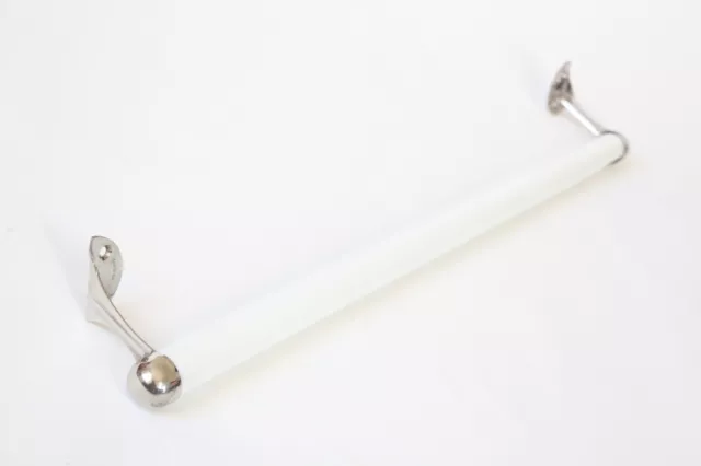 antique milk glass towel holder | san o la vtg deco victorian kitchen towel