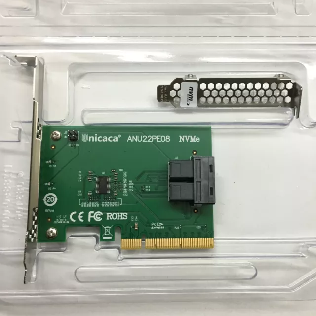 SFF8643 to SFF-8639 NVMe U.2 Solid State Drive PCIe x8 Dual Port SSD Adapter