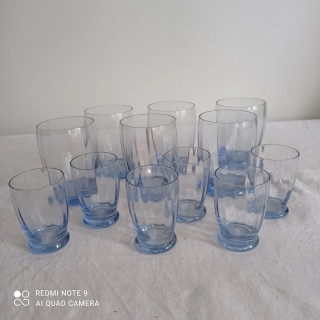 Set De 6 Verres à Vin Bleus COFI - Verres à Eau Et Jus - Design élégant Pour Table