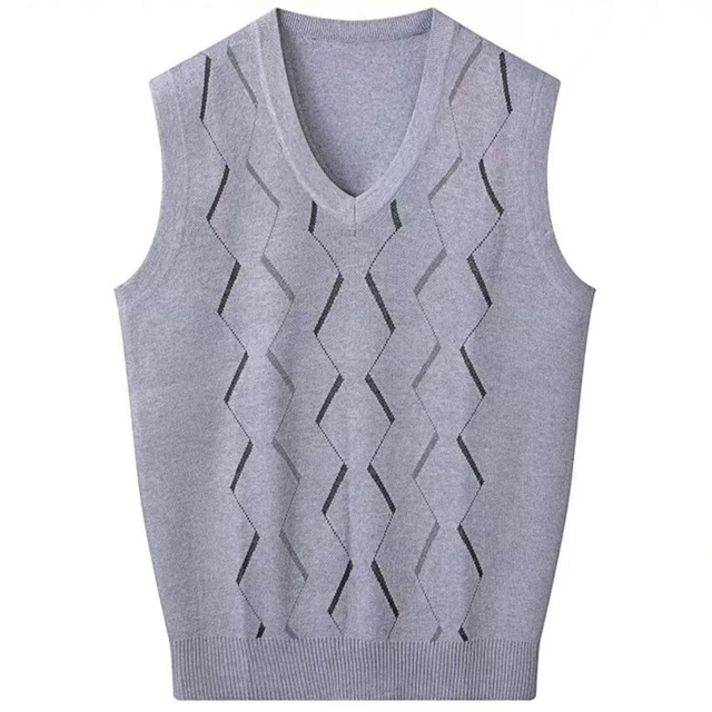 Gilet Senza Maniche Uomo In Lana Merinos - Taglie Forti Da 3XL A 8XL, Aperto Con Bottoni, Made In Italy