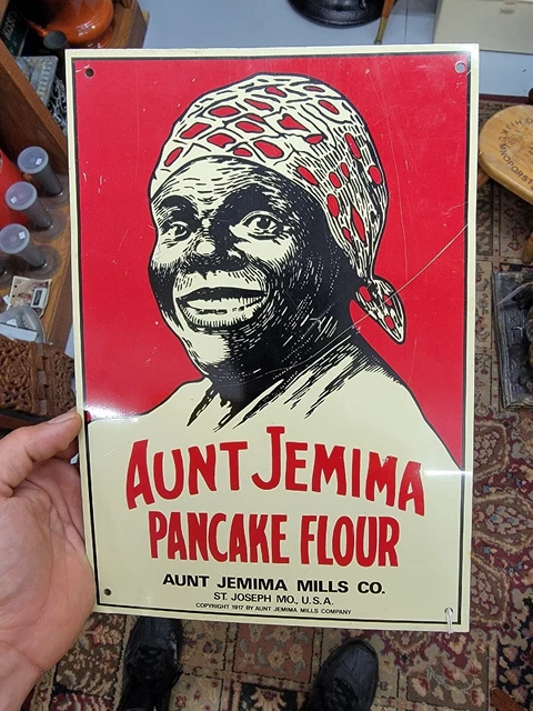 Vintage Pancake Flour  Metal Tin Sign