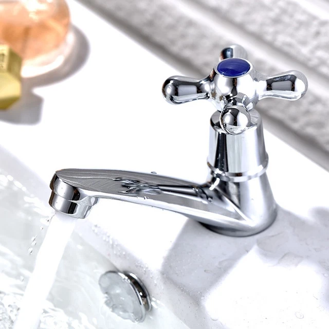 Grifo de lavabo grifo de agua accesorios baño cromo grifos de agua fría