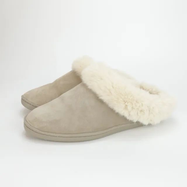 My Pillow My Slippers Womens Gray Slip On Mules Faux Fur Lined 74025 Size 8