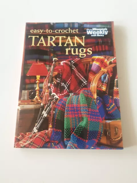 Women’s Weekly Craft Library Easy to Crochet Tartan Rugs Pattern Book RARE TITLE