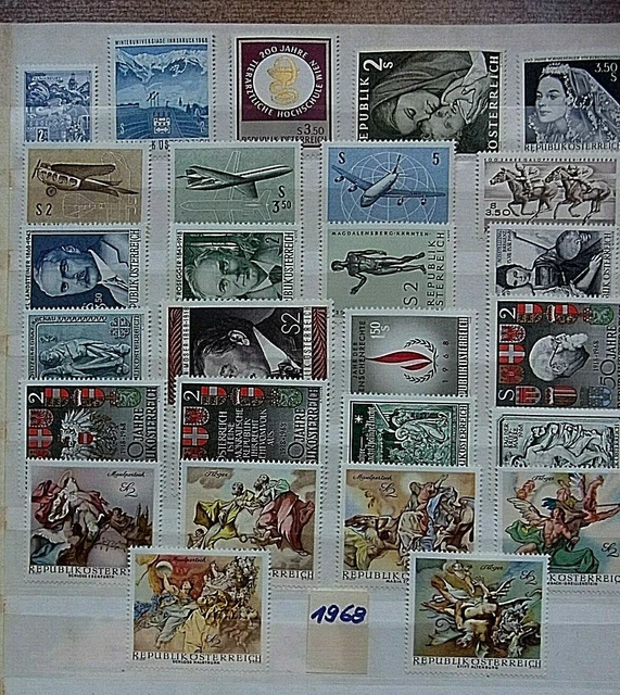 : Lot aus Jahrgang ,,Österreich 1968" Postfrisch