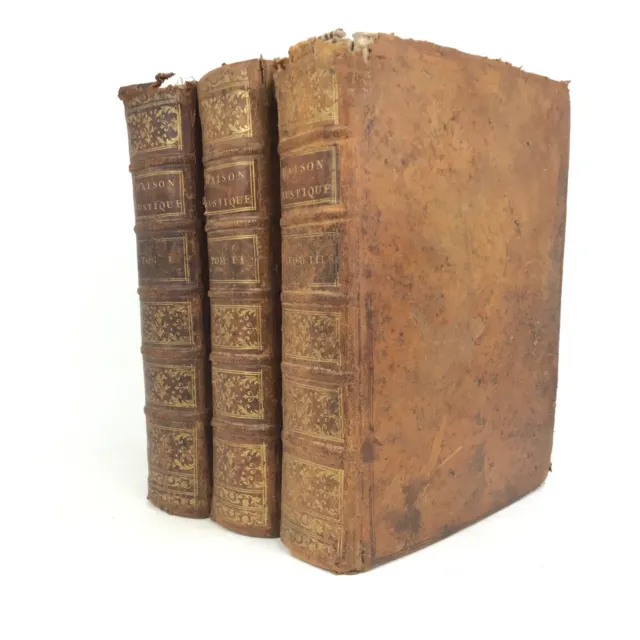 LA NOUVELLE MAISON RUSTIQUE 1798 Bastien 59 GRAVURES 3 volumes
