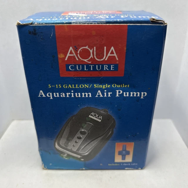 AQUA CULTURE 515 Gallon Single Outlet Aquarium Air Pump, With Check
