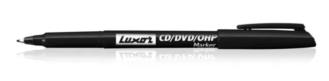 10 X FINE TIP PERMANENT MARKER PENS BLACK CD / DVD Pen Marker - Best Price 2