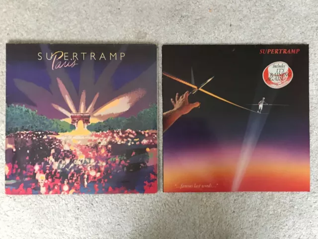 2 LPs SUPERTRAMP Paris (live) / Famous Last Words, hier mehr Vinyl