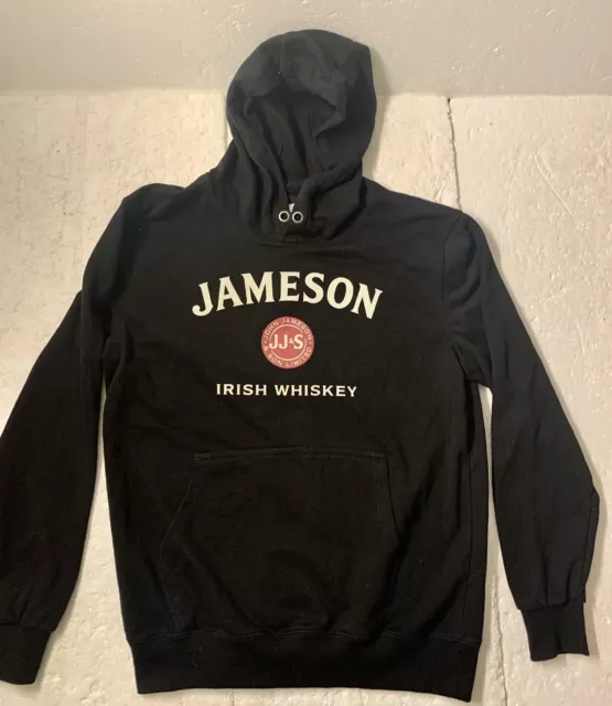Jameson Irish Whiskey Black Hoodie Sweatshirt Men's Size Medium / No Drawstring