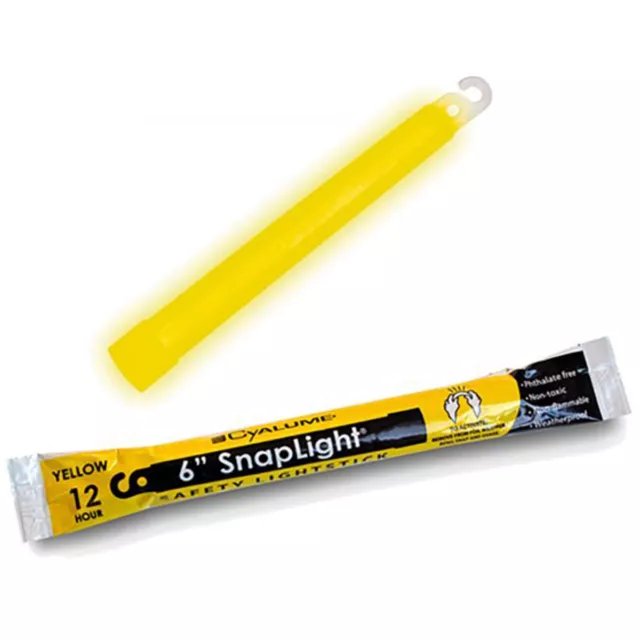 Cyalume SnapLight Lightstick 12 Hour 6” Glow Stick Snap and Shake Waterproof