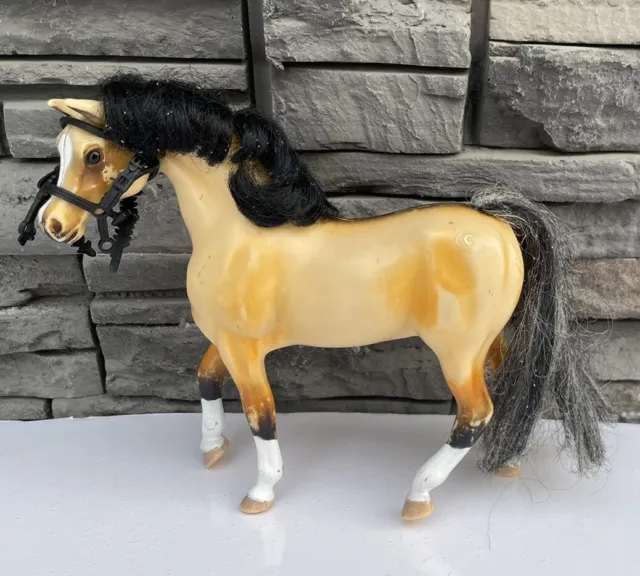 Grand Champion 1996 Empire Industries Toy Horse Black Brushable Hair Light Brown
