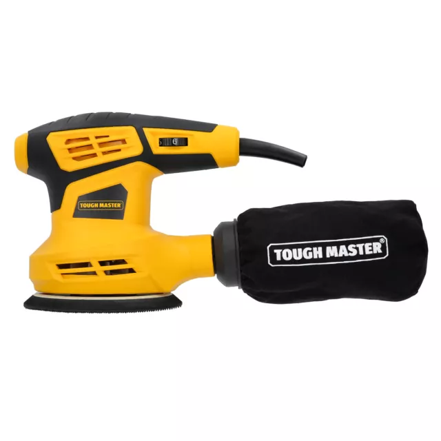 Random Orbital Sander TOUGH MASTER, 280W 6 Variable Speed 13000RPM 5 Sandpapers 2