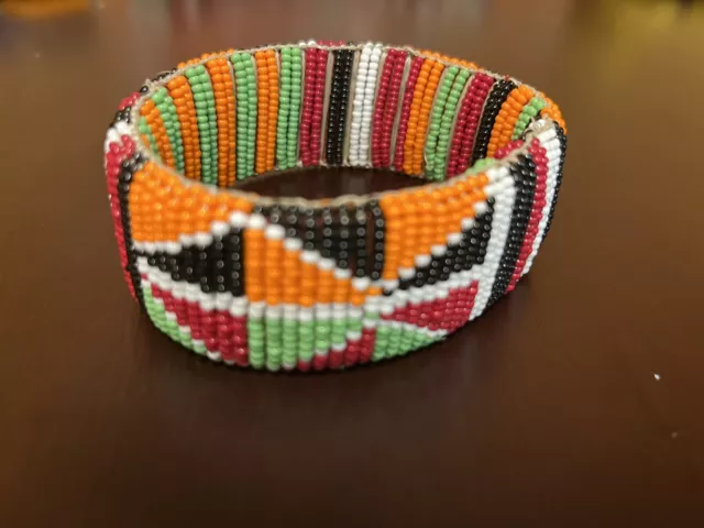 African Handmade Maasai Masai Beaded Colorful Unisex Bangle Bracelet