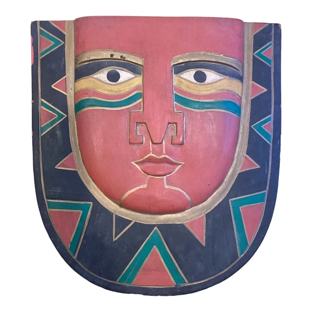 Handcarved African Wooden Mask Wall-hanging Tribal Decor