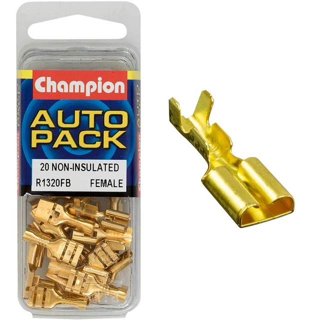 Champion 20pk Female Push-On Lanced Terminals - R1320FB