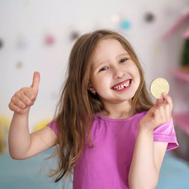 Pièces de monnaie de fée des dents 20 pièces d'or souris des dents pour enfants 3