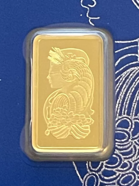 5 Gram Gold Bar - PAMP Suisse Lady Fortuna in Mint Assay Serialized Gold Bar 2