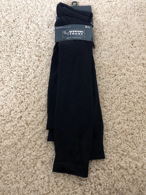 New 3 Pair French Toast Girls Knee Socks Navy Blue  Socks Sz 6-8.5 Shoe 6-3.5