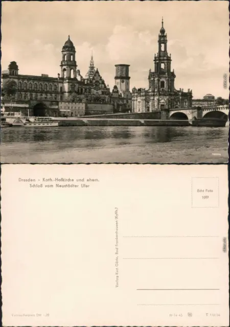 Altstadt Dresden  Schloß nach Zerstörung vom Neustädter Ufer 1957