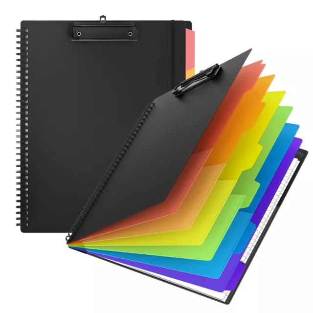 Plastic Clipboard Folio Folders with 2 Legal Pads for Letter Size,Hardcover S...