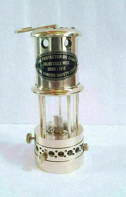 9'' Schiffslaterne Antik Lampe Massivem Messing Miner Maritime Vintage...