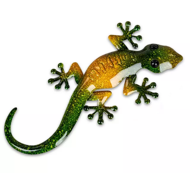 Gecko Deko Lurch Eidechse Wanddeko Wandbild Salamander Echse Drache Skulptur