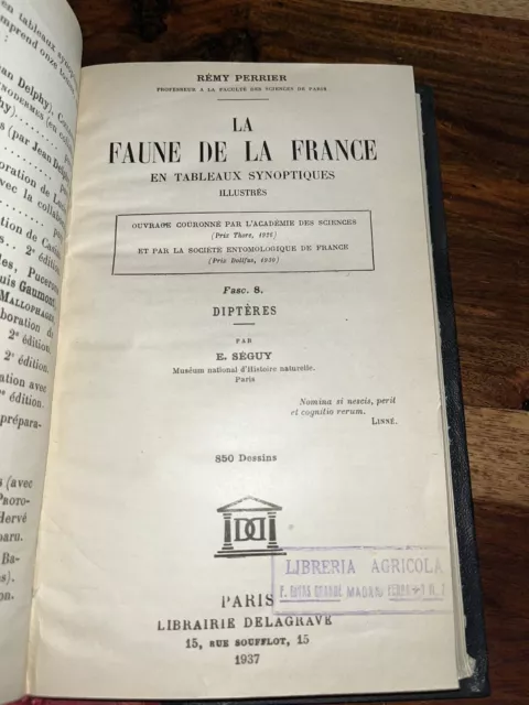 La Faune De La France 8 Les diptères Remy Perrier 1937 Delagrave