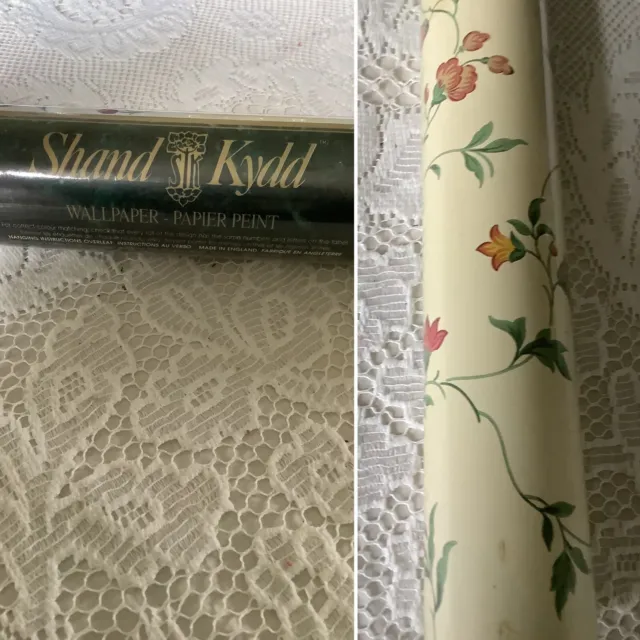 Shand Kydd Roll Of Wallpaper Floral On Cream ‘Country Park’