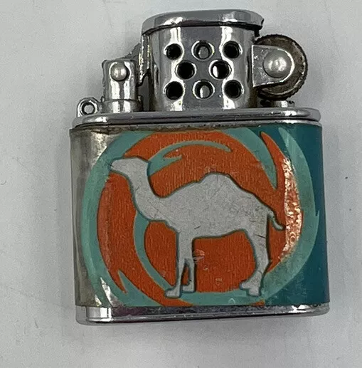 Retro Camel Cigarettes Groovy Trench Type Fluid Advertising Lighter - Read