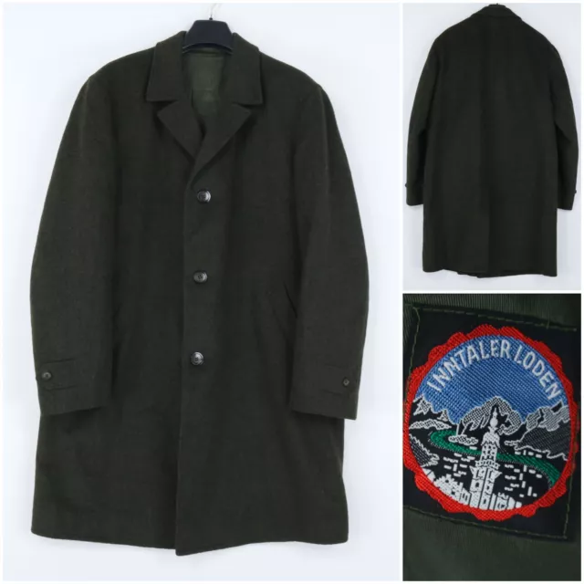 Mens Trachten Coat XL Size UK 46 Tyrol Green GLOCKNER Wool Loden Overcoat