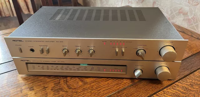 Vintage Rotel RA-400 Stereo Integrated Amplifier & RT 400L Tuner