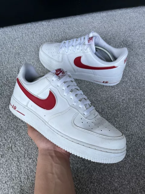 TAGLIA UK 9 Nike Air Force 1 bianche e rosse palestra EUR 51 45