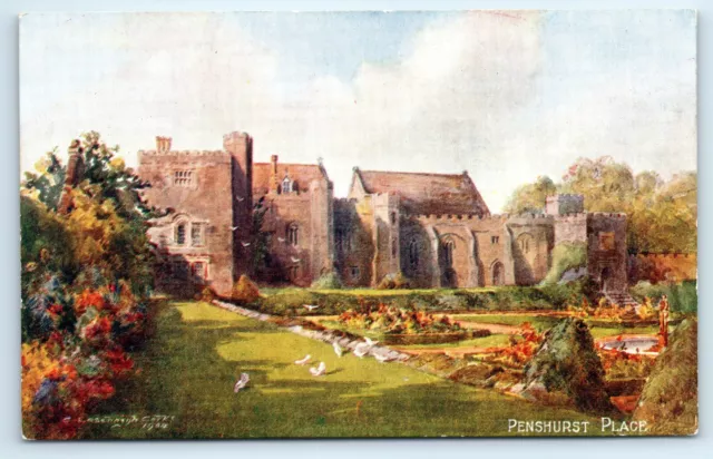 Postcard Penshurst Place - J Salmon - Artist Signed - C Essenhigh Corke