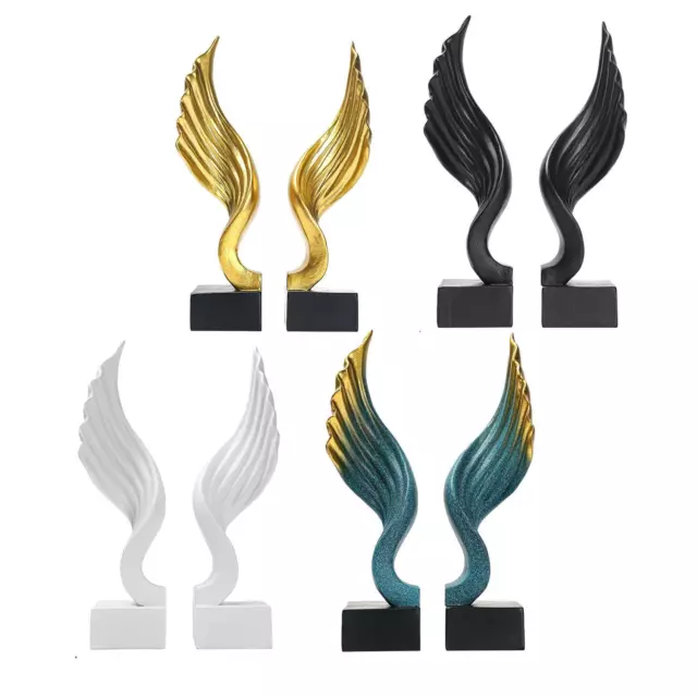 Set di sculture per fermbri con  d'angelo, ornamenti in resina, base