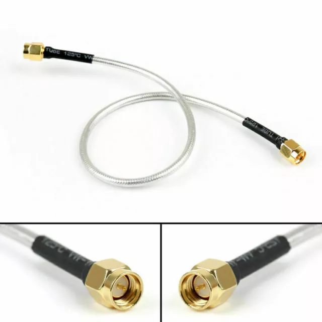 10x SMA Male to SMA Male RF Extension Coax Pigtail Semi-Rigid Cable RG402 30cm U