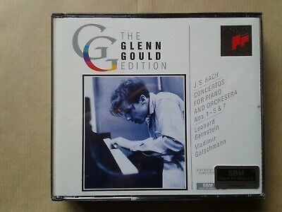 2 CD Bach Concertos for piano 1-5 & 7 Gould Bernstein Golschmann comme neufs 
