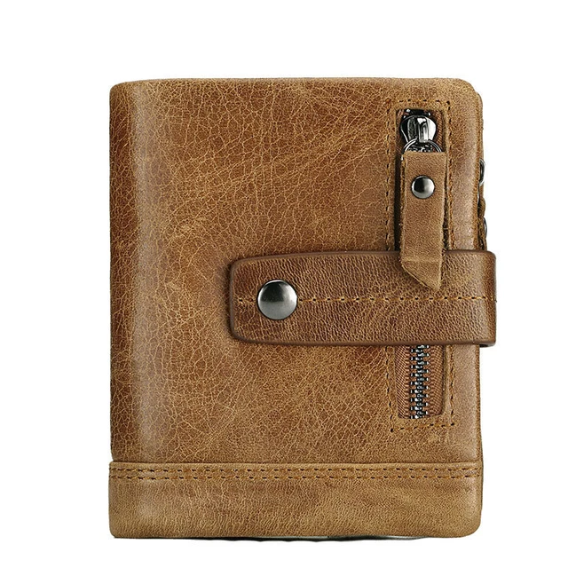 ​​Men's Genuine Leather Wallet RFID Bifold Slim Credit Card Holder Pocket Purse 10