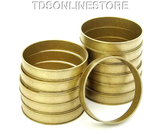 Raw Brass Channeled Bracelet Bangle Blanks 3/8 inch Pkg Of 12