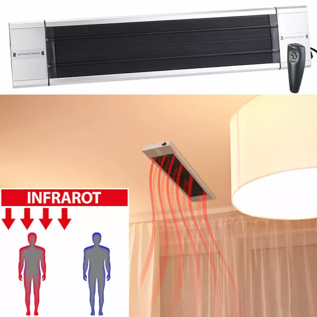 Semptec Profi-Infrarot-Heizstrahler RA-118, Fernbed., 1.800 W, IP55